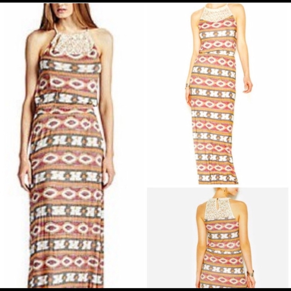 LUCKY BRAND IKAT GEOMETRIC MAXI